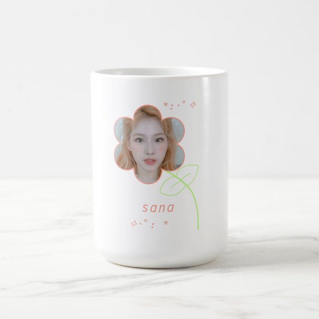 Cute Sana Kpop Tonåring estetiskt Kaffemugg (Center)
