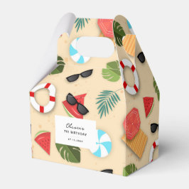 Cute Sandy Beach, sommartid, Födelsedagsfest för R Presentaskar