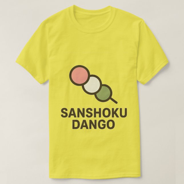 Cute Sanshoku Dango Illustration T Shirt (Design framsida)