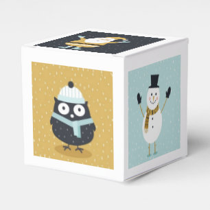 Cute Santa and Animals Art jul Kids Presentaskar