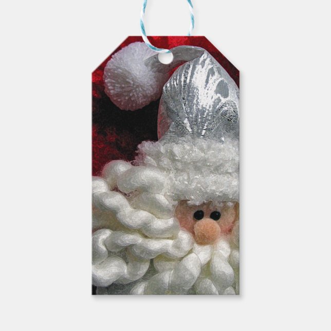Cute Santa ansikte christmas Presentetikett (Framsidan)