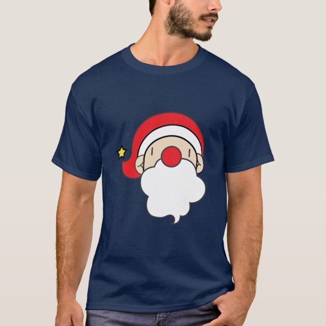 Cute Santa Ansikte T Shirt (Framsida)