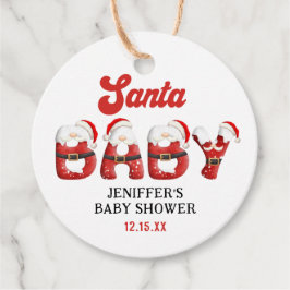 Cute Santa Baby, Helgdag Baby Shower Gåvor Etiketter