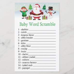 Cute Santa Baby ordsallad spel