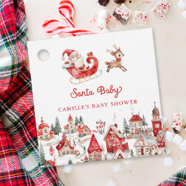 Cute Santa Baby Shower Gåvor Etiketter