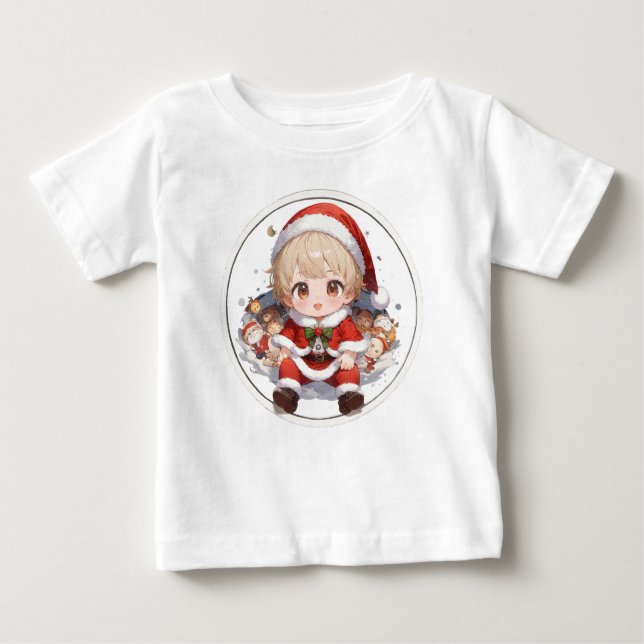 Cute Santa Baby T-Shirt - Christmas Infant Jersey  (Framsida)