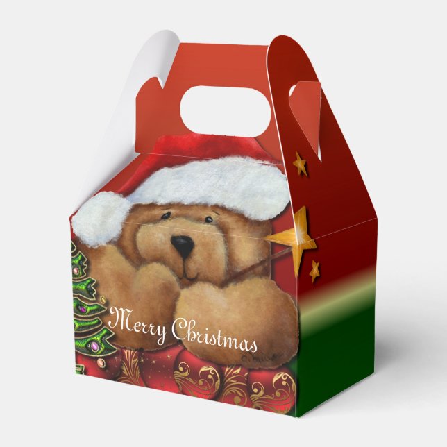 Cute Santa Bear Christmas Gable Presentaskar (Framsidan Sidan)