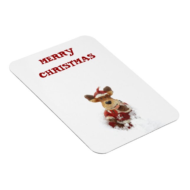Cute Santa Bear i Snö Magnet (Högersidan)