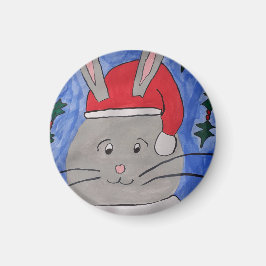 Cute Santa Bunny Magnet