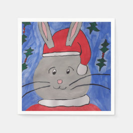 Cute Santa Bunny Pappersservett