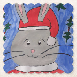 Cute Santa Bunny Underlägg Papper