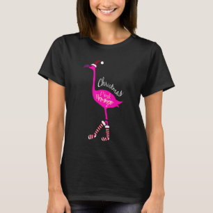 Cute Santa Cap Socks Warmed Up Rosa Flamingo Chris T Shirt