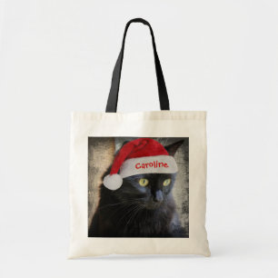 Cute Santa Cat-julklapp, Personlig Tygkasse