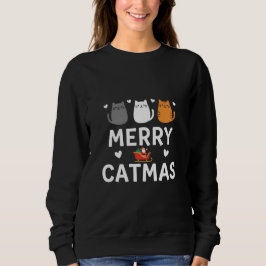 Cute Santa Cats Merry Catmas Festive Kitty Christm T Shirt