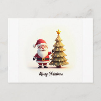 Cute Santa Christmas Invitation Inbjudan Vykort
