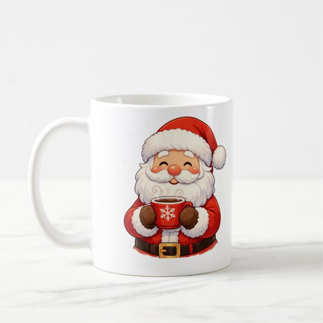 “Cute Santa Christmas Mug” Kaffemugg (Vänster)
