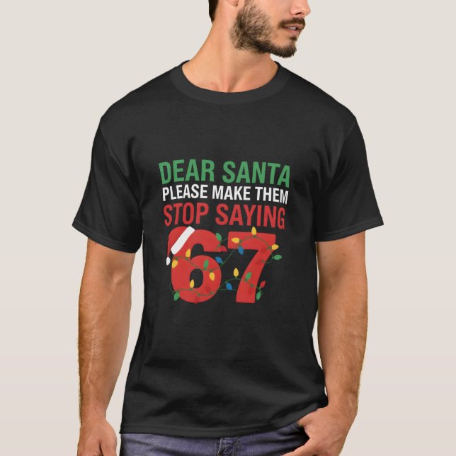 Cute Santa Christmas Quote Festive Winter Family T Shirt (Framsida)