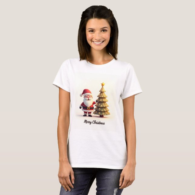 Cute Santa Christmas Tee (Hel framsida)