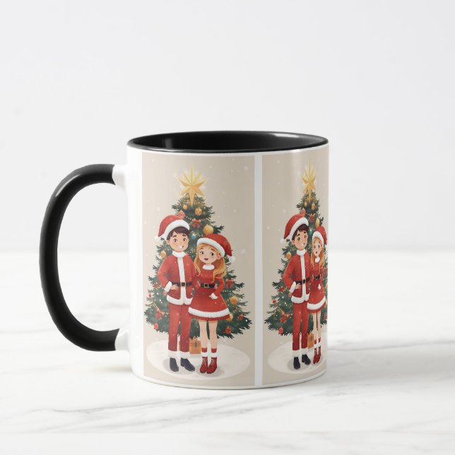Cute Santa Christmas Travel Mug For Cozy Winter Mugg (Vänster)