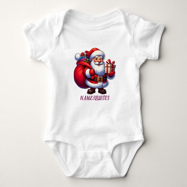 Cute Santa Claus Christmas T Shirt (Framsida)