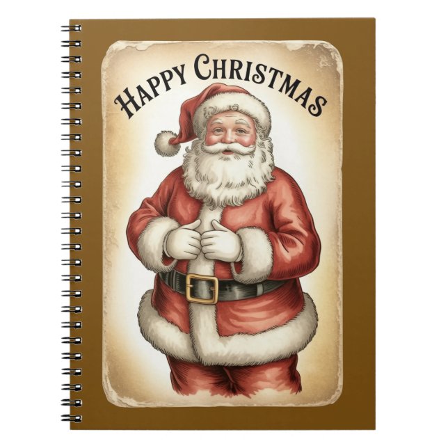 Cute Santa Claus Christmas Writing Book Anteckningsbok (Framsidan)