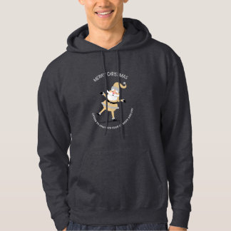 Cute Santa Claus, Festive Holiday Art Hoodie