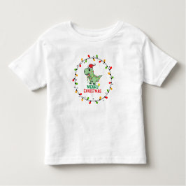 Cute Santa Dino Merry Christmas T Shirt
