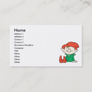 Cute Santa Elf Helper Visitkort