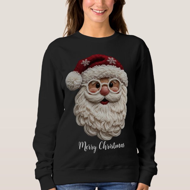 Cute Santa Face Shirt Adorable Christmas Holiday  T (Framsida)