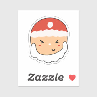 Cute Santa for Stationery Lover Custom Cut Sticker Klistermärken