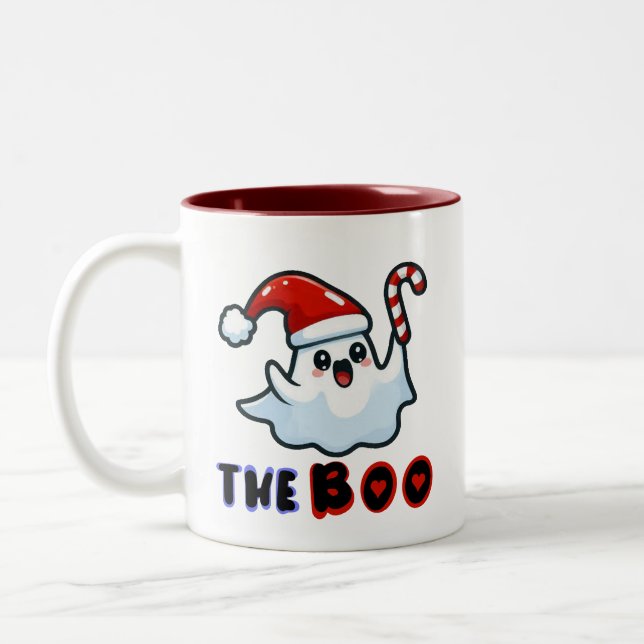 Cute Santa Ghost, Boo mugg (Vänster)