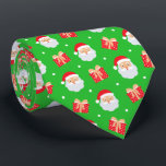 Cute Santa Gift Snö på Grönten - bakgrund Slips<br><div class="desc">Cute Santa Gift Snö på Grönten - bakgrund</div>