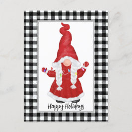 Cute Santa Gnome-Anpassade-Helgdag Vykort