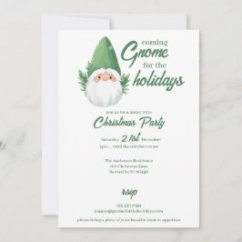 Cute Santa Gnome för Helgdagarna Julkort