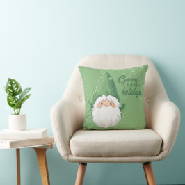 Cute Santa Gnome för Helgdagarna Kudde