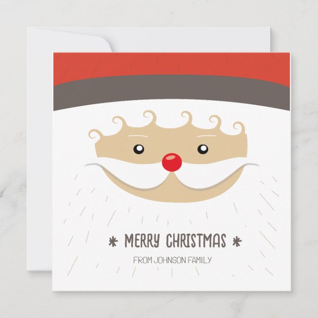 Cute Santa God jul Card (Framsida)