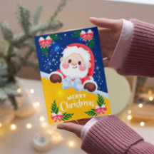 Cute Santa God jul Helgdag-kort