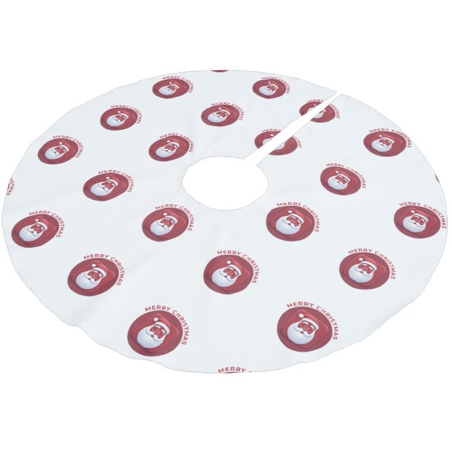 Cute Santa God jul Julgransmatta Borstad Polyester (Vinklad)