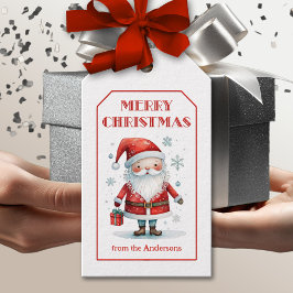 Cute Santa God jul Presentetikett