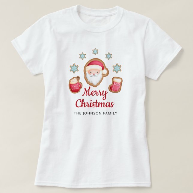Cute Santa God jul T Shirt (Design framsida)