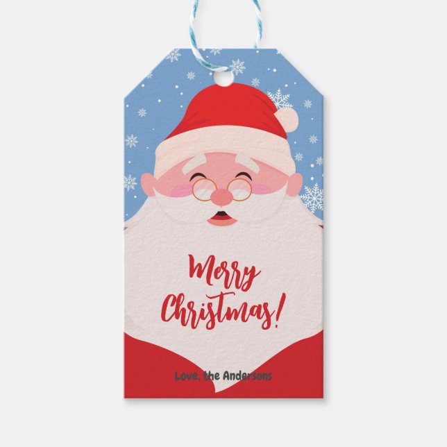 Cute Santa Graphic-jul Presentetikett (Framsidan)