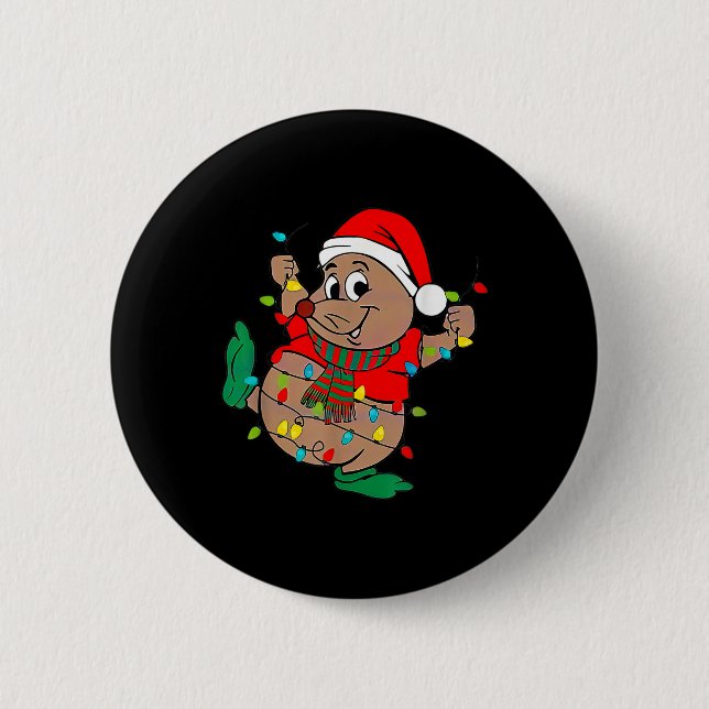 Cute Santa Gus Ljus Knapp (Framsida)