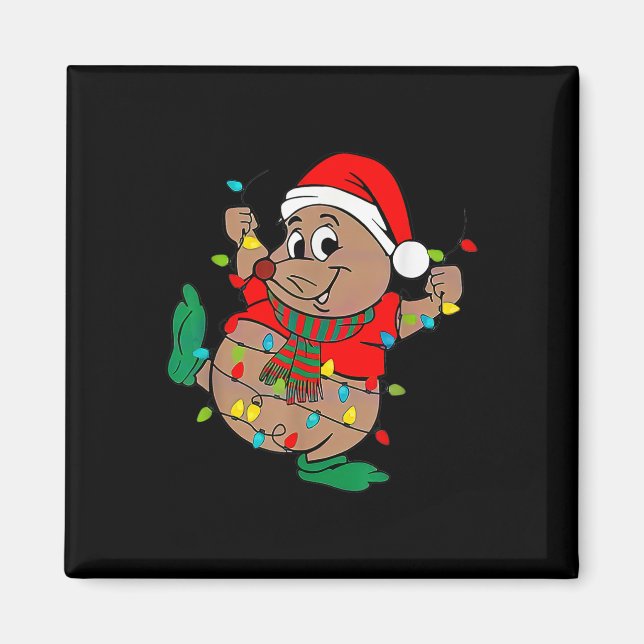 Cute Santa Gus Ljus Magnet (Framsidan)