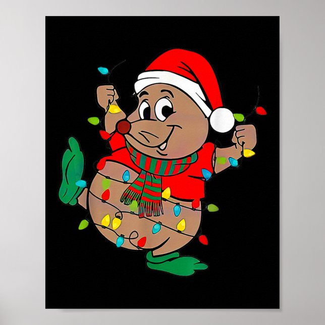 Cute Santa Gus Ljus Poster (Framsidan)