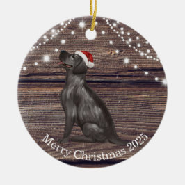 Cute Santa Hat Labrador jul Ceramic Julgransprydnad Keramik