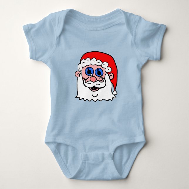 Cute Santa Head T Shirt (Framsida)