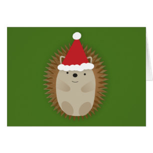Cute Santa Hedgehog OBS Kort