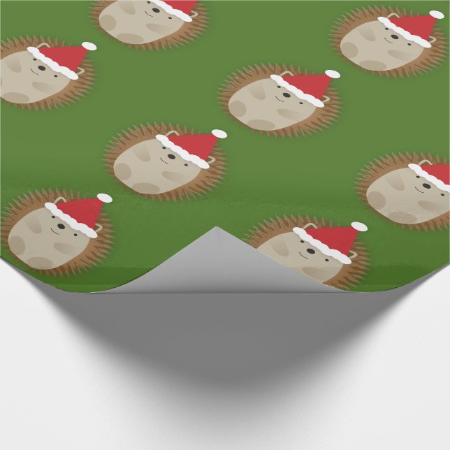 Cute Santa Hedgehog Presentpapper (Hörn)