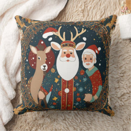 Cute Santa Hjort Kudde