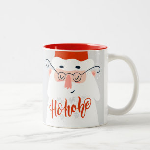 Cute Santa Ho Ho Ho Två-Tonad Mugg